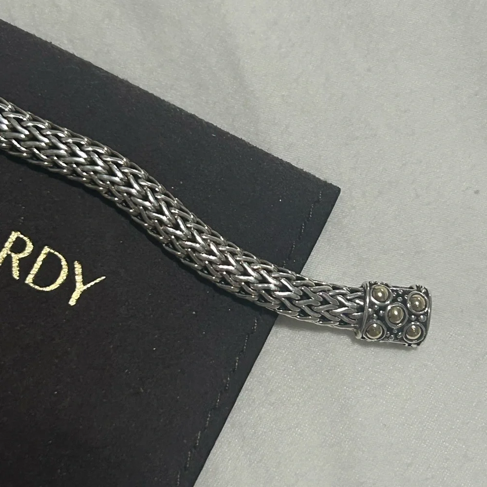 John Hardy Dot Sterling Silver & 18K Yellow Gold Bracelet - Picture 4 of 7